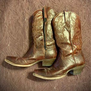 Womens Resitol Lizard Skin Western Boots Size 8.5B